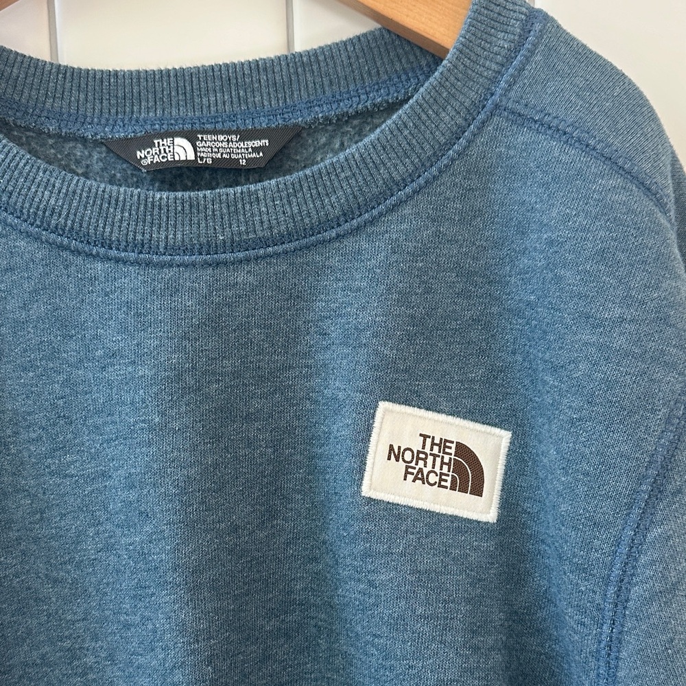 The North Face Kids Blue Crewneck Sweatshirt, like new! Size 12